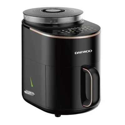 Daewoo 4.5L Air Fryer + Steamer with LED Touchscreen and 14 Preset Programs, 1500W - Black